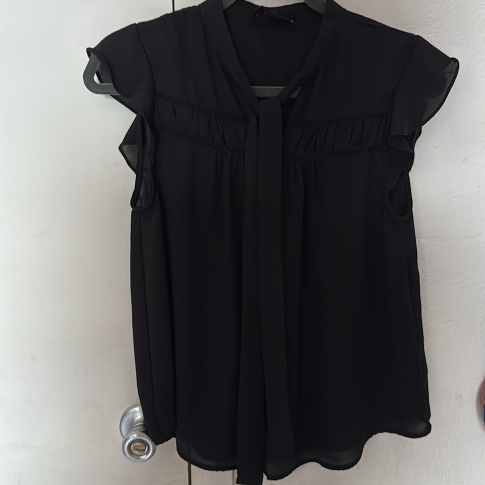 Black chiffon blouse